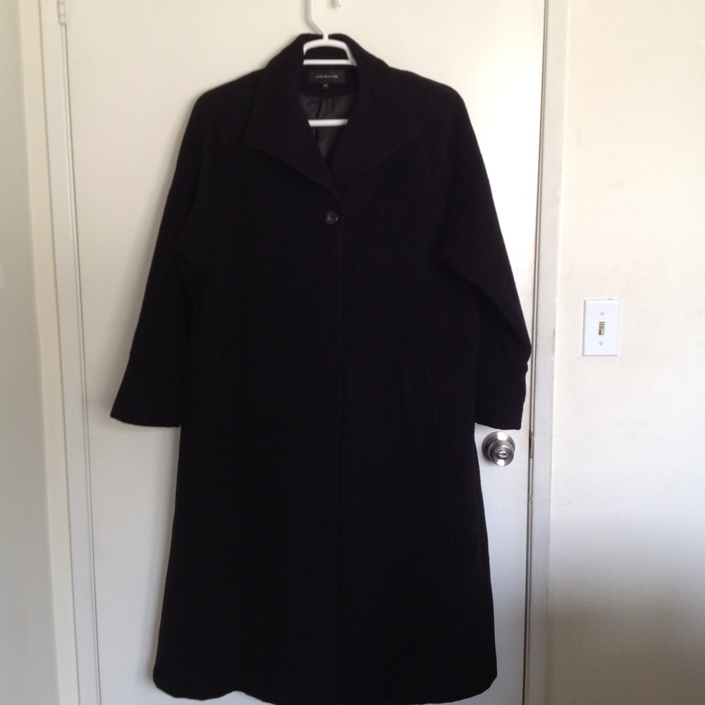 Jones New York Black Wool Alpaca Coat Sz 1…